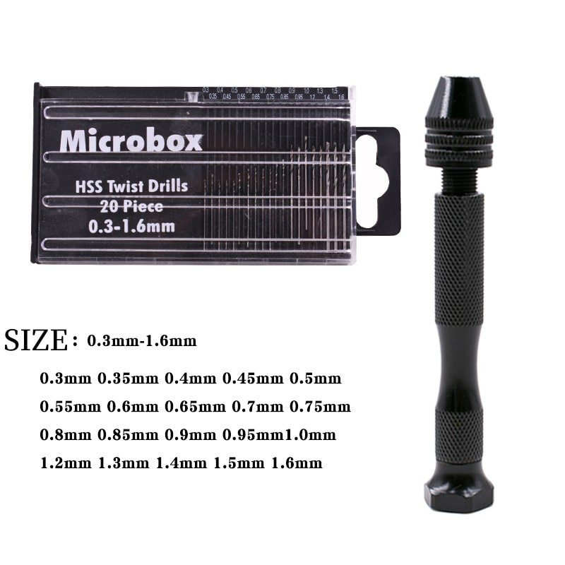 Pin Vice Micro - Micro mini pino torno mão broca