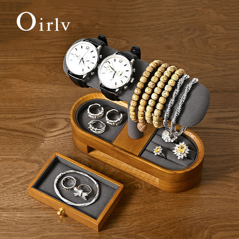 Model Kit Display - Oirlv organizador de relógio de madeira