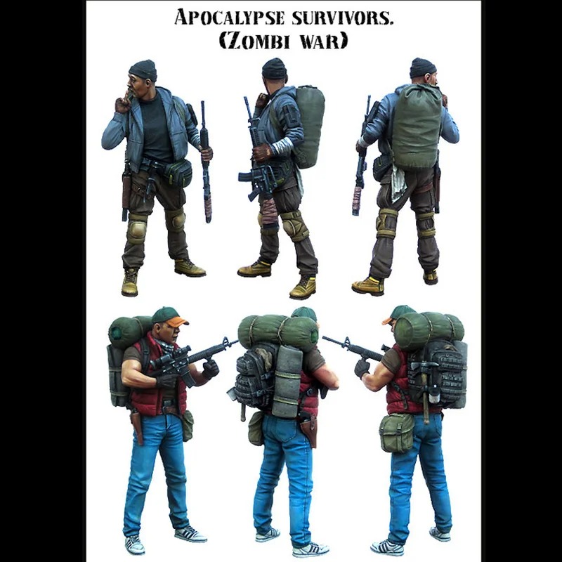 Model Kit Zombie - 1/35 figura de resina fundida modelo