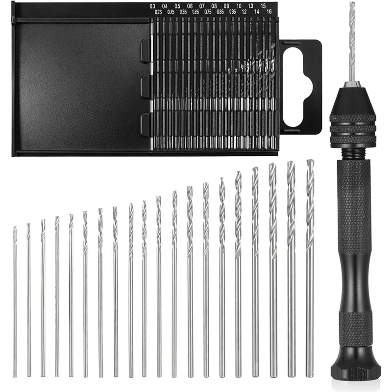 Pin Vice Micro - Conjunto de Brocas Mini Micro Métricas