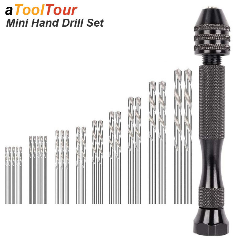 Micro mini mão brocas conjunto - Pin Vice Micro avaliação e preço